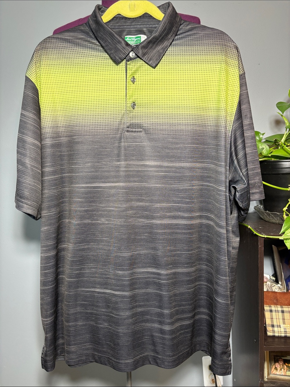 Ben Hogan Performance Men's Gradient Polo in Yellow and Gray